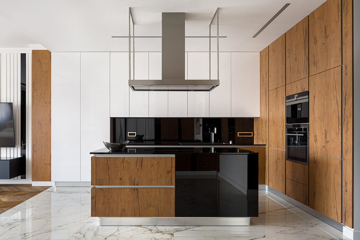 Cucine open space moderno.