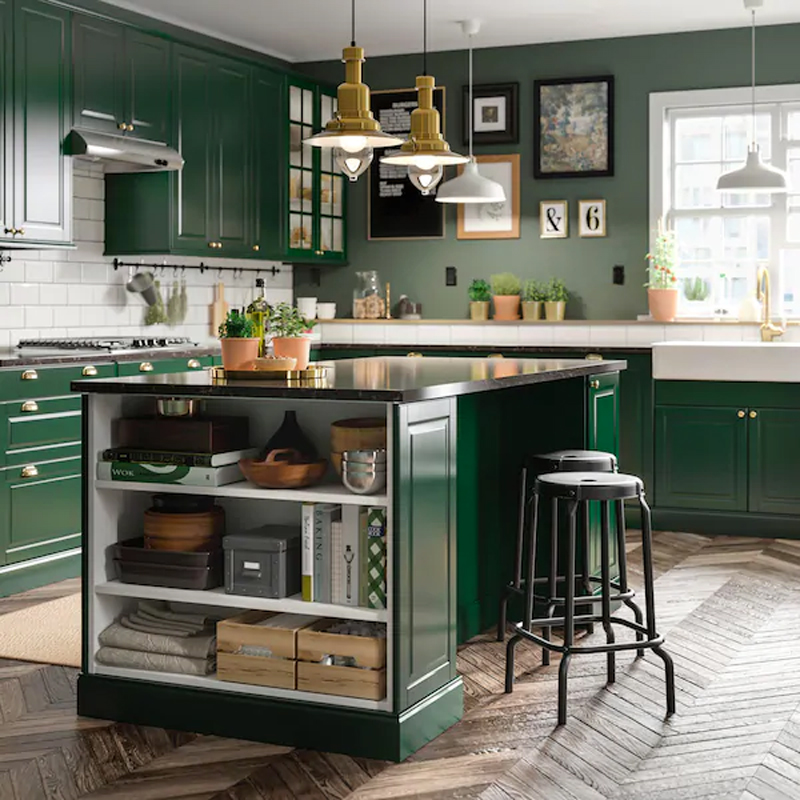 La cucina BODBYN verde di IKEA.