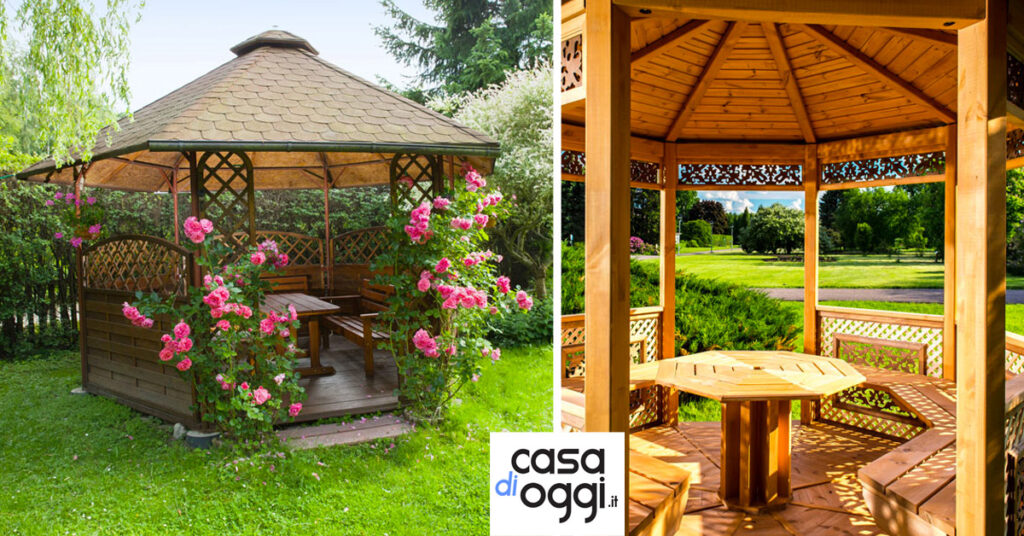 Il gazebo in legno, vantaggi, prezzi e come curarlo.