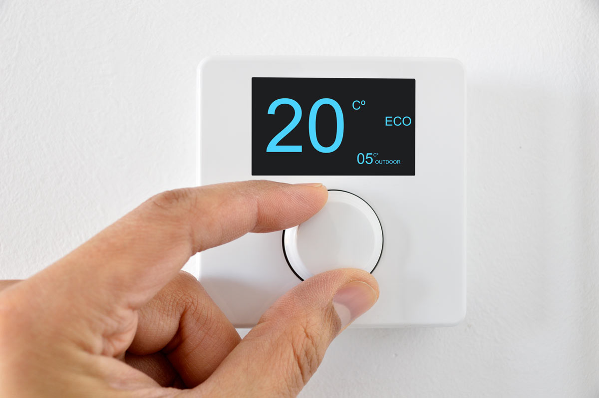termostato per sistema canalizzato d'aria condizionata.