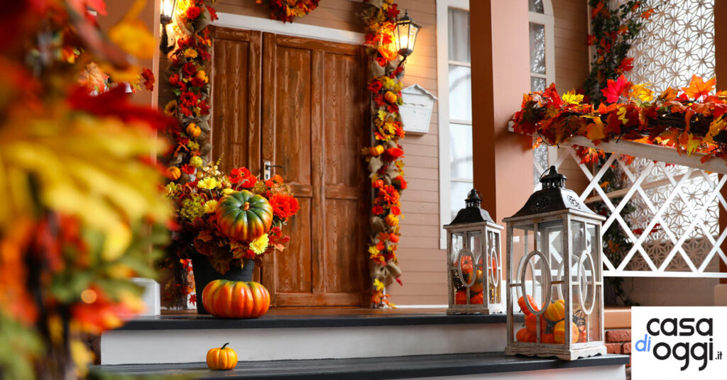 Come arredare e decorare il portico in autunno