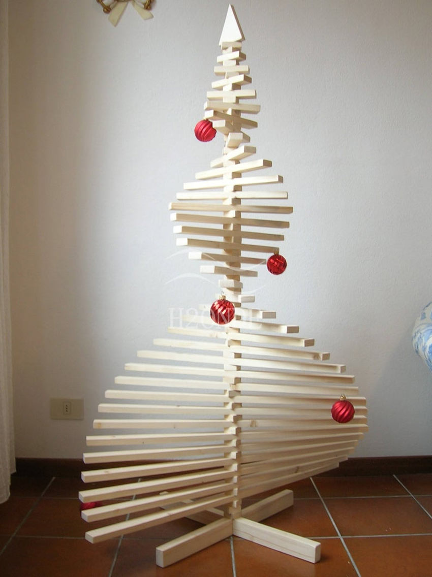 Albero di Natale in legno 9 idee fai da te da cui prendere spunto