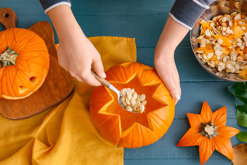 come svuotare la zucca