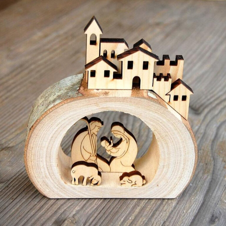 Presepi in legno: 10 idee fai da te da cui trarre ispirazione