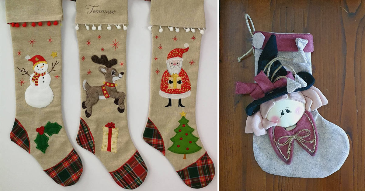 Calze fai da te per la befana 9 splendide idee per ispirarvi Calze fai da te per la befana 9 splendide idee per ispirarvi