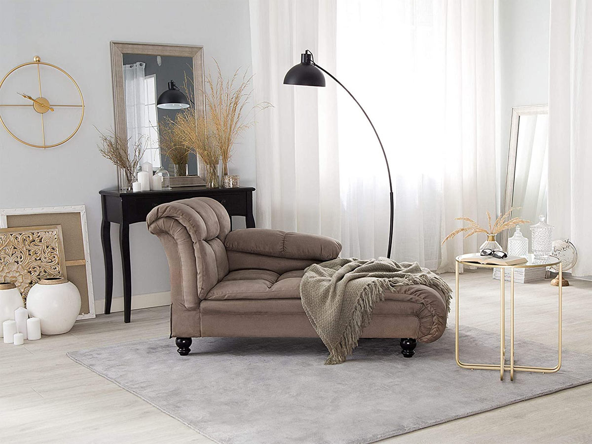 chaise-longue color tortora