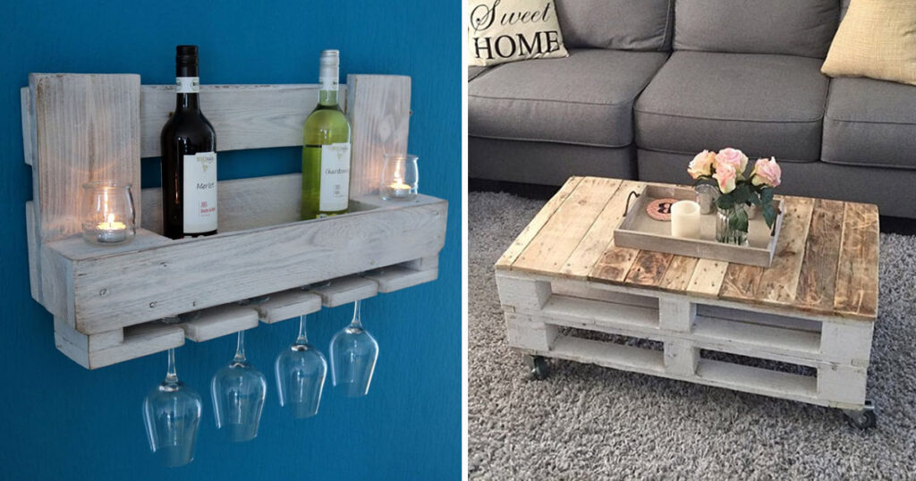 complementi d'arredo con pallet in stile shabby