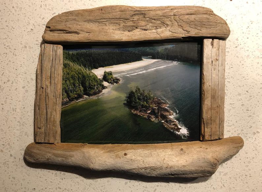 cornice per foto da parete in legno di mare