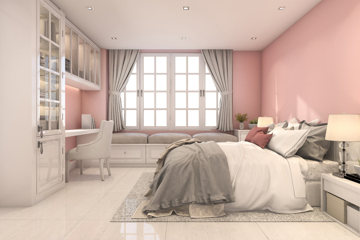 camera da letto color rosa
