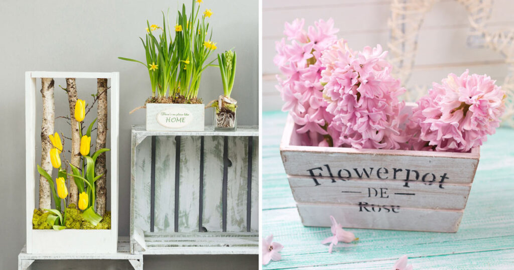 decorazioni in stile shabby chic per la primavera