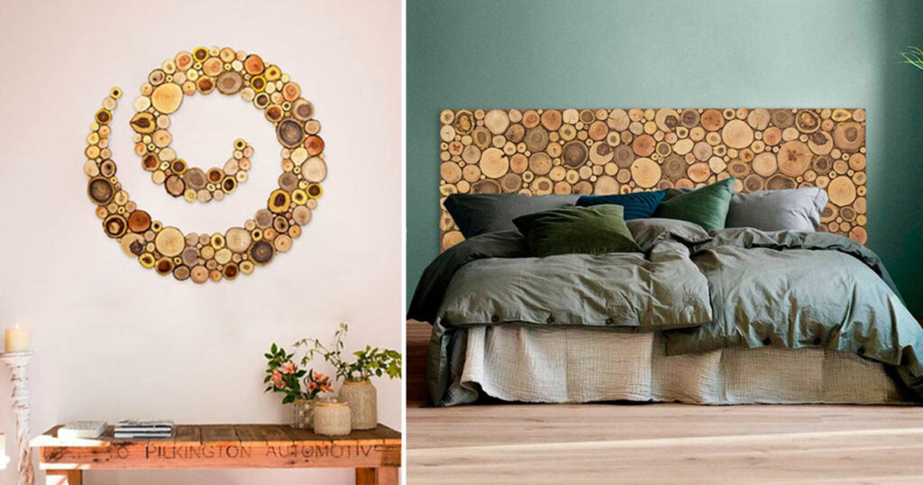 decorazioni creative con cerchi di legno