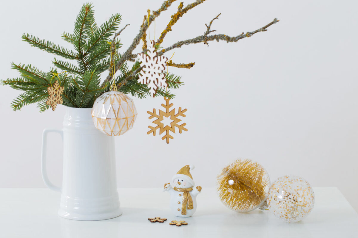 un petit vase déco à Noël