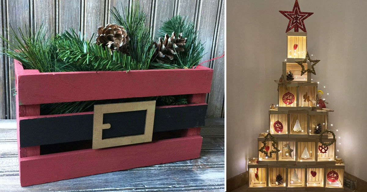 Idee Natalizie Addobbi Natalizi Con Cassette Di Legno Decorazioni natalizie con le cassette di legno: 7 idee a cui ispirarvi